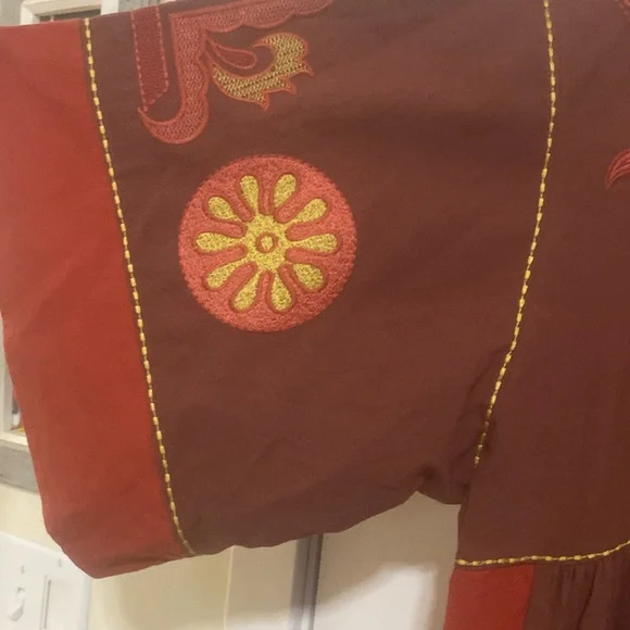 Boho Embroidered Mini Dress - Picture 5 of 9